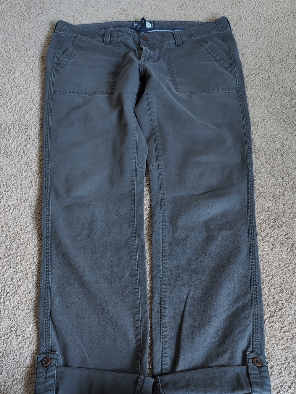 Gray Low-rise Pants